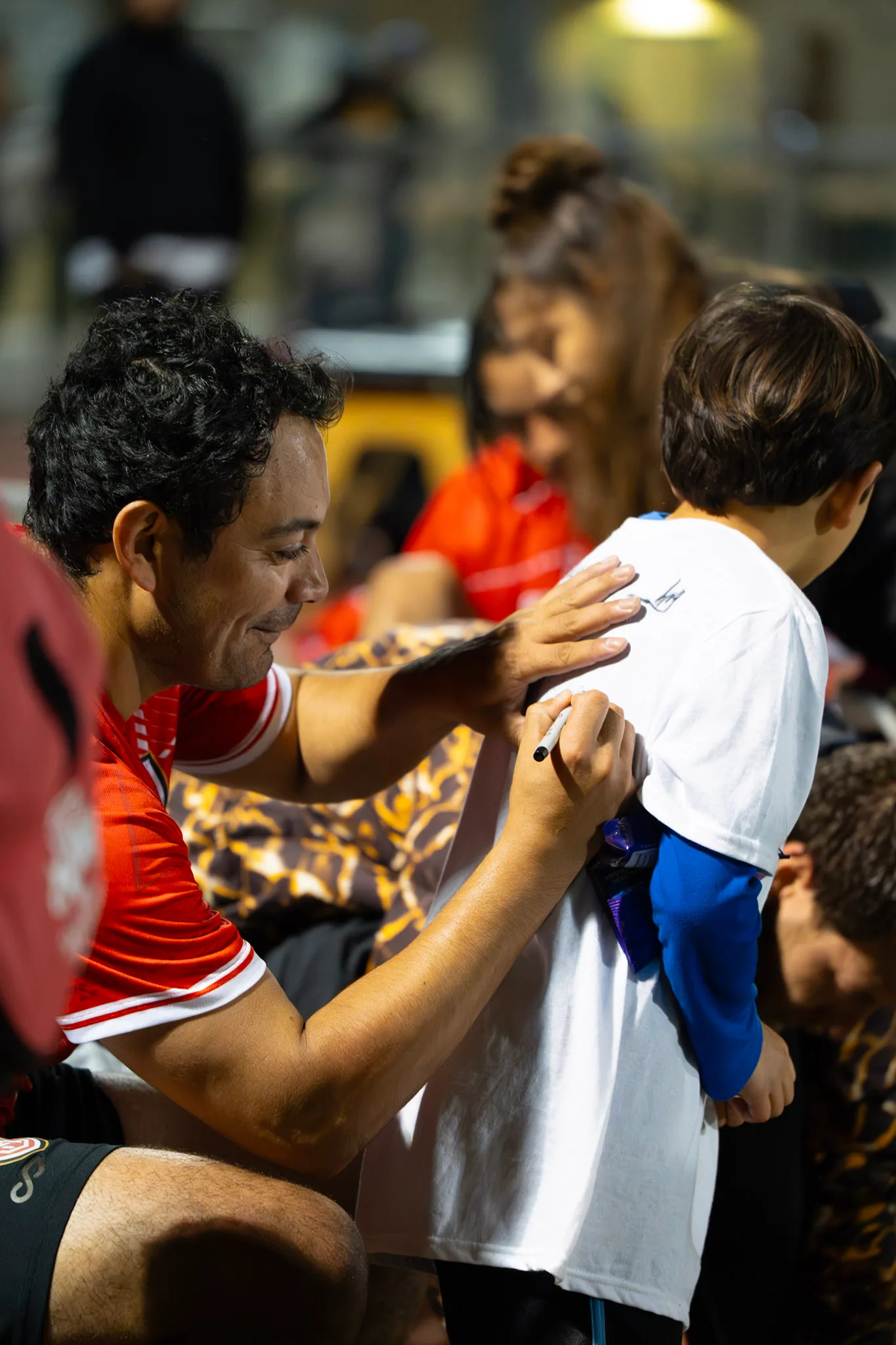 Local players and families around the club